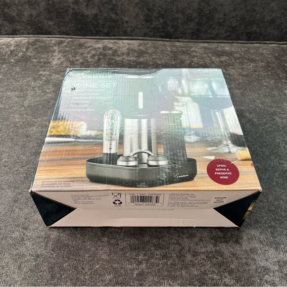 NIB Rabbit Electric Wine Opener Set, 8-piece - Picture 5 of 11